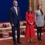 Los Reyes Felipe y Letizia, la Princesa Leonor y la Infanta Sofía en la audiencia previa a los Premios Princesa de Asturias 2024