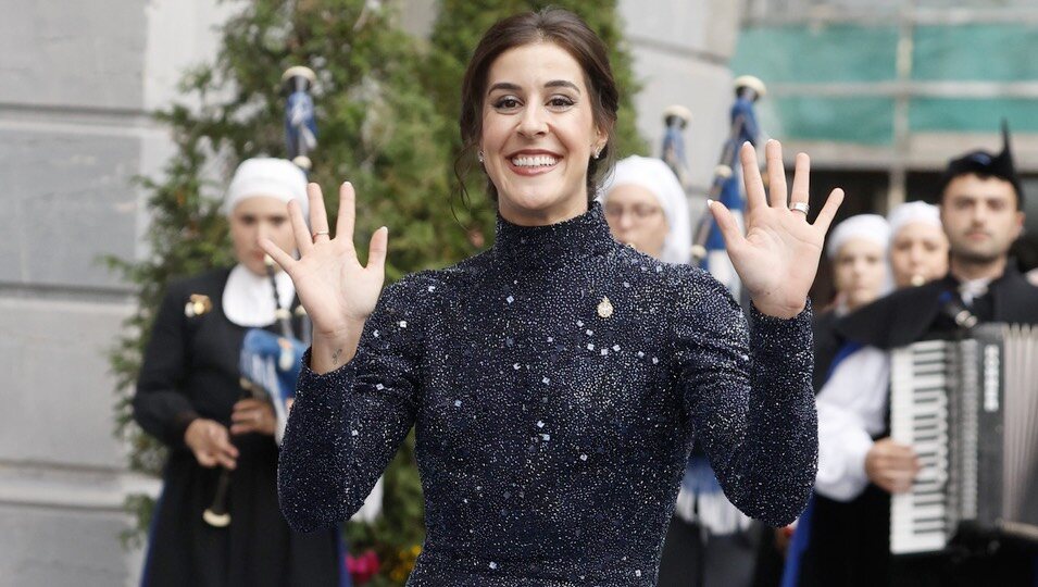 Carolina Marín llegando a los Premios Princesa de Asturias 2024