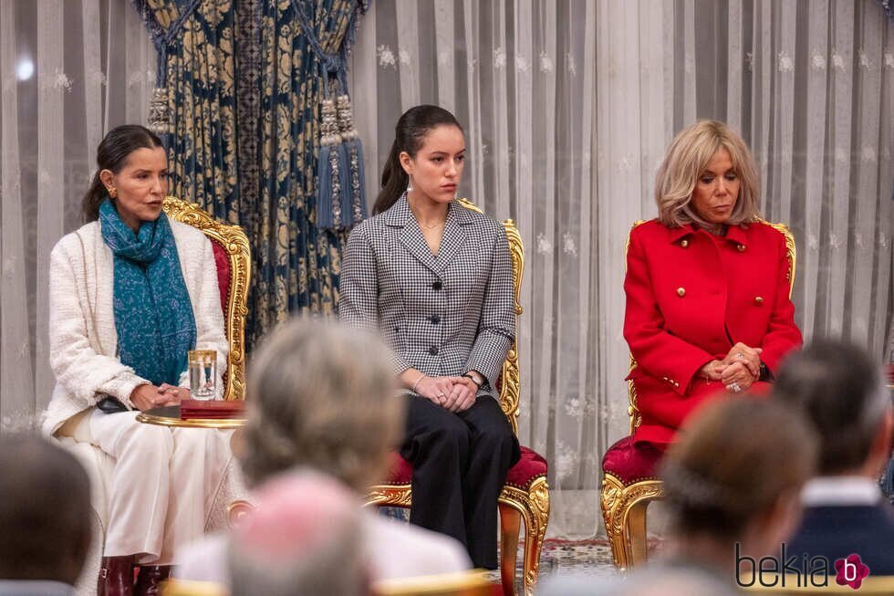 Lalla Meryem, Lalla Khadija de Marruecos y Brigitte Macron en la Visita de Estado del Presidente de Francia a Marruecos