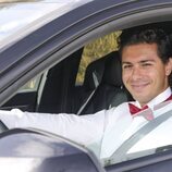 Alfred García llegando a la boda de Ana Guerra y Víctor Elías