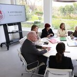 La Reina Letizia en una reunión sobre la DANA en La Zarzuela