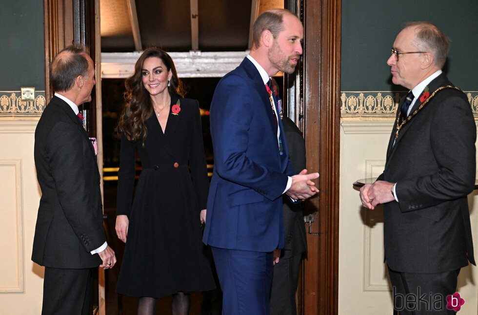 Kate Middleton y el Príncipe Guillermo llegando al Festival Anual del Recuerdo de la Legión Real Británica 2024