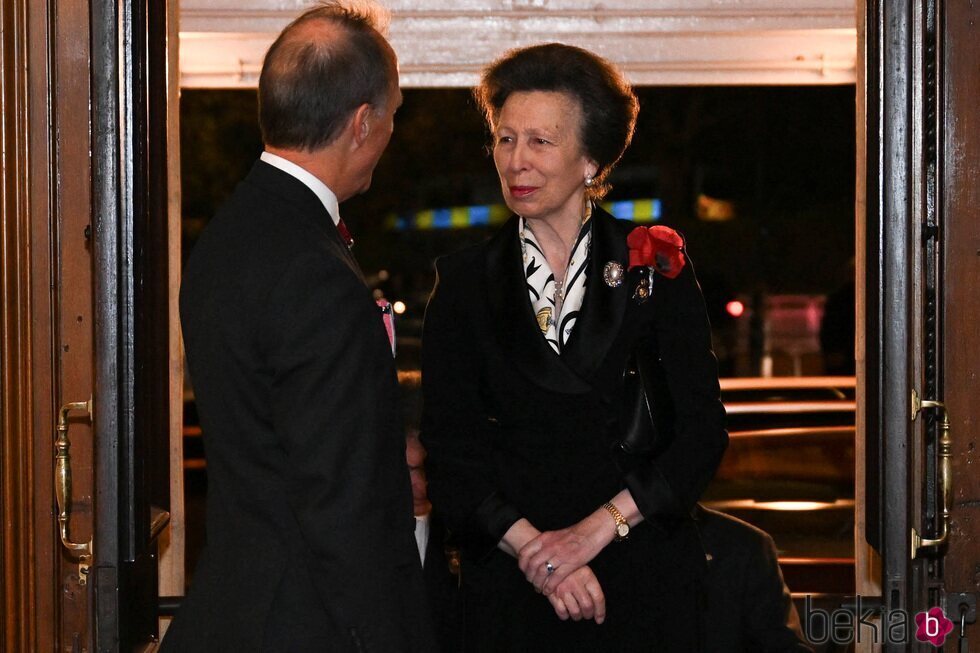 La Princesa Ana llegando al Festival Anual del Recuerdo de la Legión Real Británica 2024