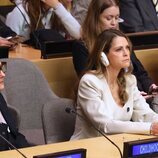 Magdalena de Suecia en una reunión de la ONU sobre infancia