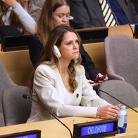 Magdalena de Suecia en una reunión de la ONU sobre infancia