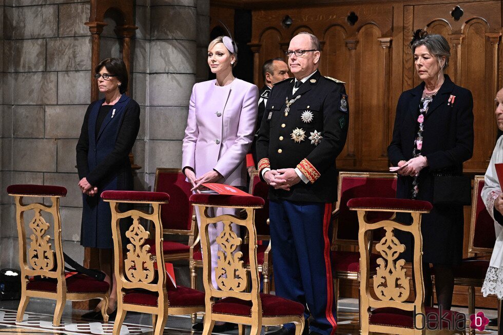 Alberto y Charlene de Mónaco y Carolina y Estefanía de Mónaco en el Día Nacional de Mónaco 2024