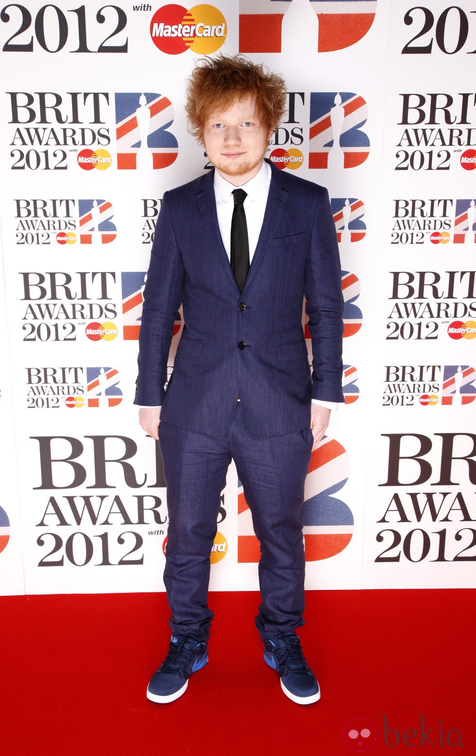 Ed Sheeran en los premios Brit 2012