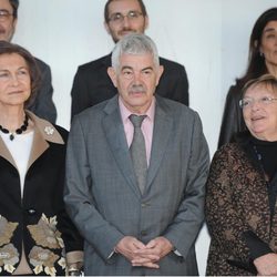 La Reina Sofía, Pasqual Maragall y Diana Garrigosa en Barcelona