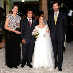 La Infanta Cristina y el Príncipe Felipe en la boda de Pepote Ballester