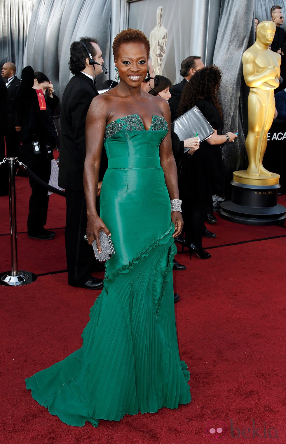 Viola Davis en la alfombra roja de los Oscar 2012
