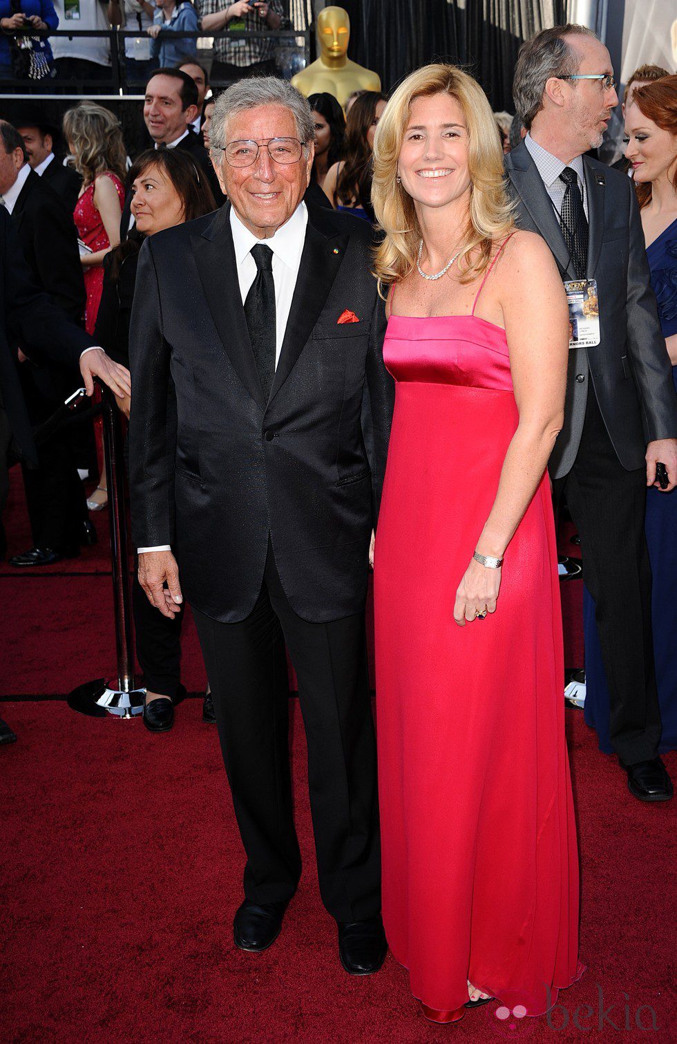 Tony Bennett en la alfombra roja de los Oscar 2012