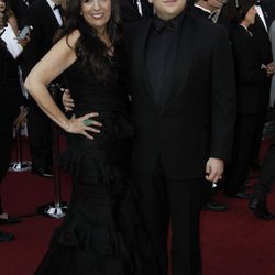 Jonah Hill en la alfombra roja de los Oscar 2012 con su madre