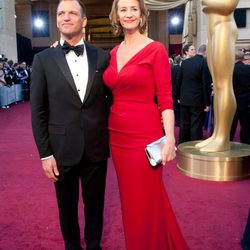 Janet McTeer en la alfombra roja de los Oscar 2012