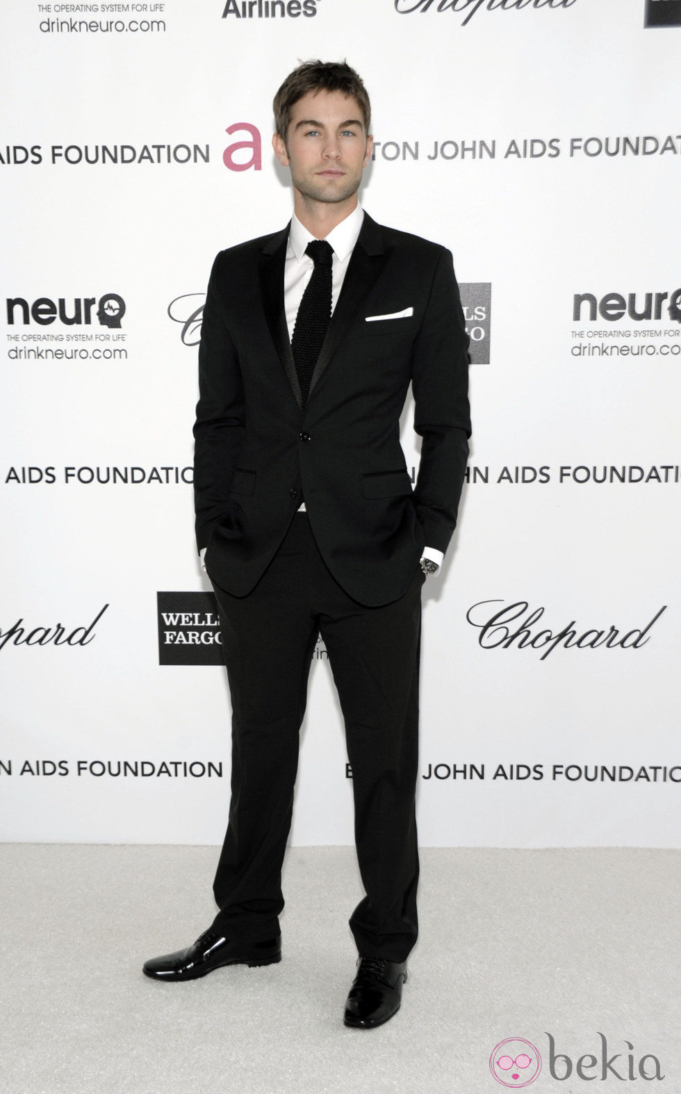 Chase Crawford en la fiesta de Elton John tras los Oscar 2012