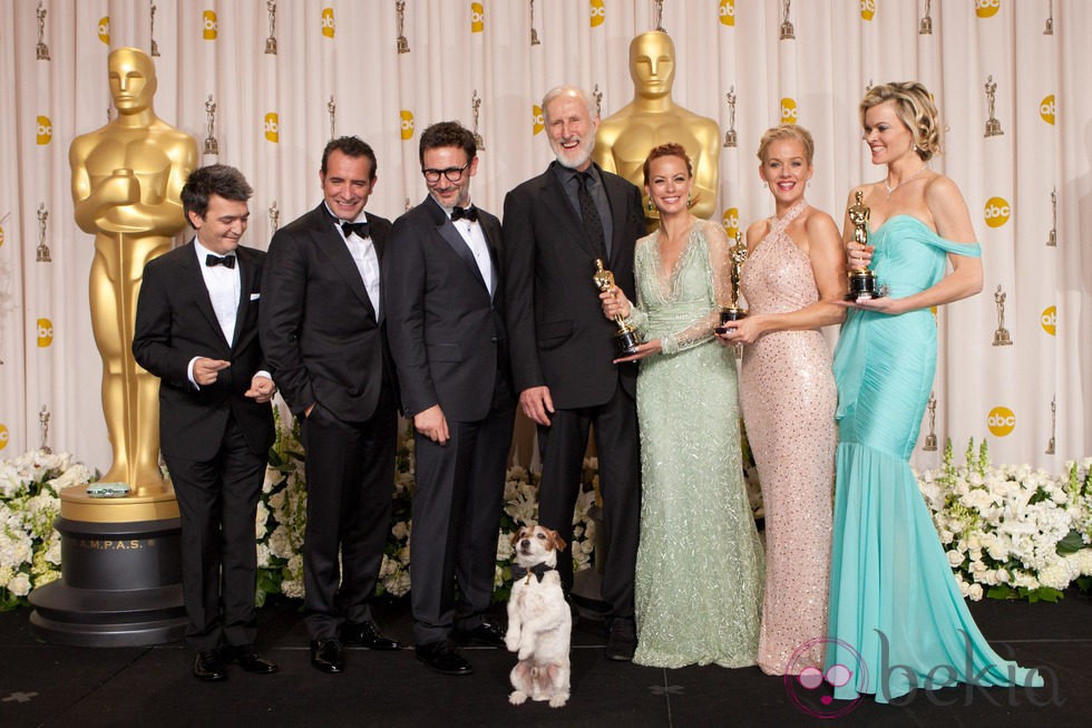 El equipo de 'The Artist' en los Oscars 2012