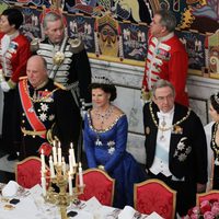 El Rey de Noruega, la Reina de Suecia, el Rey de Grecia, la Princesa de Dinamarca y Pentti Arajärvi