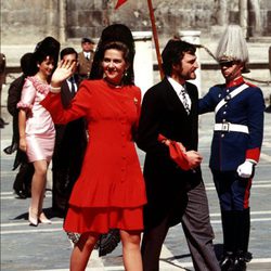 La Infanta Cristina y Juan Gómez-Acebo en la boda de la Infanta Elena en 1995