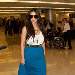 Kim Kardashian en el aeropuerto de Miami
