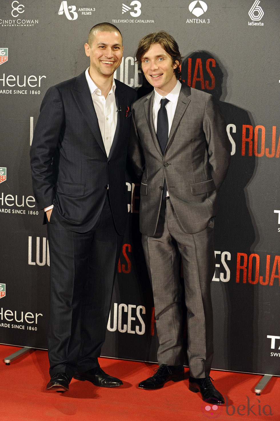 Cillian Murphy y Rodrigo Cortés en el estreno de 'Luces Rojas' en Madrid