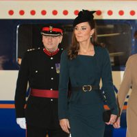 La Duquesa de Cambridge a su llegada a Leicester