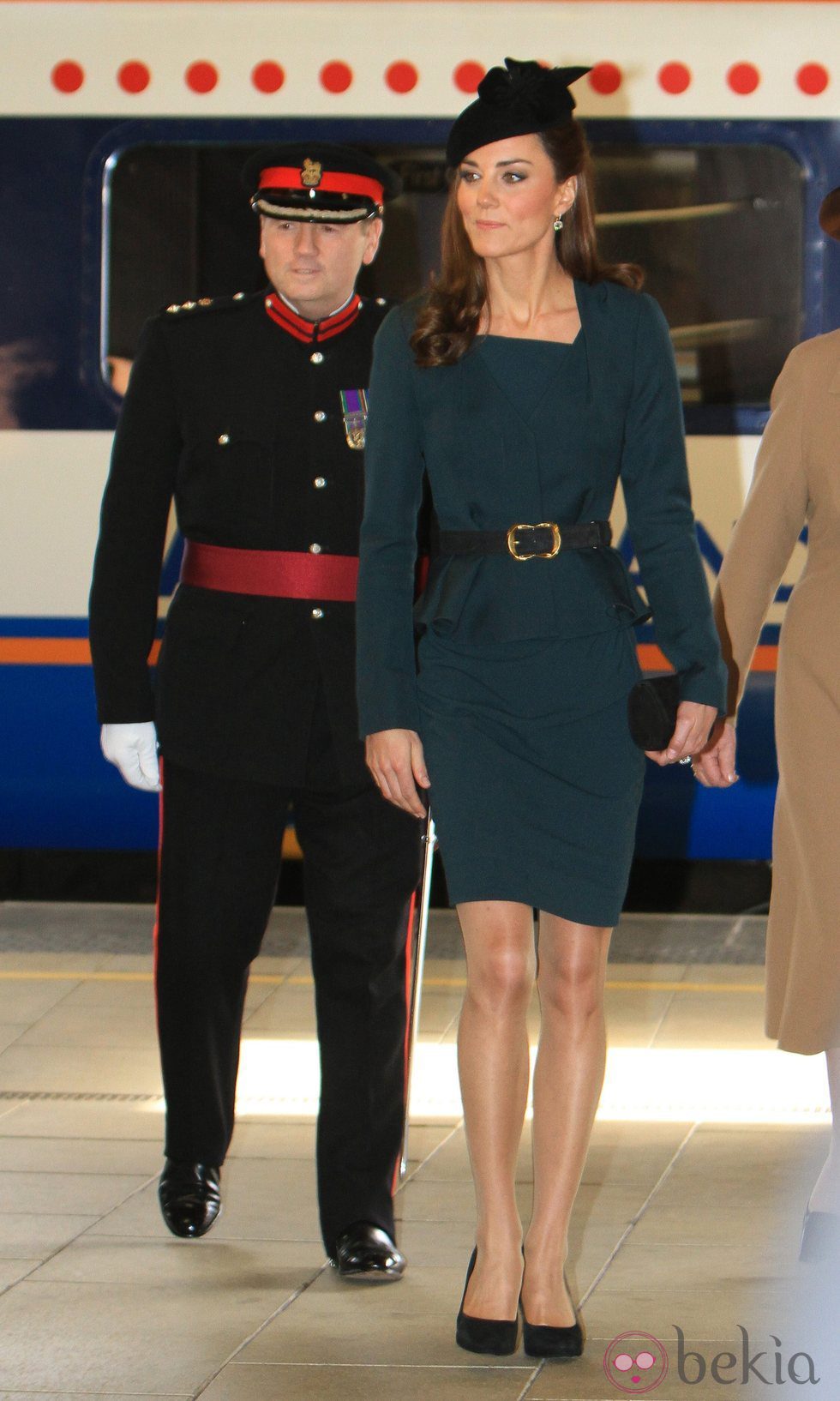 La Duquesa de Cambridge a su llegada a Leicester