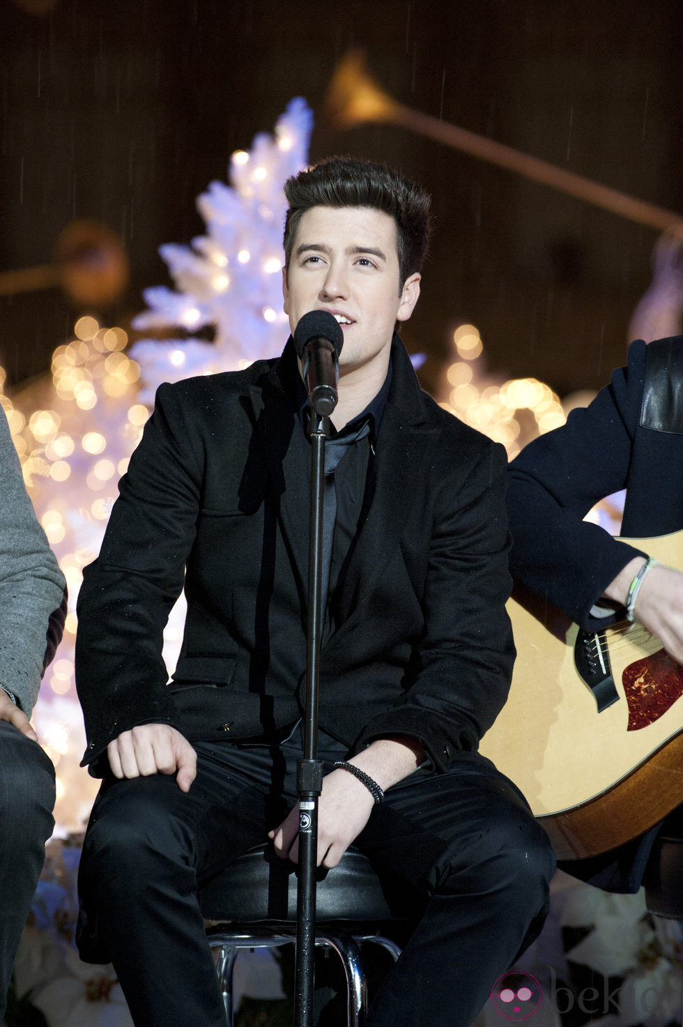 Logan Henderson en un concierto en Nueva York