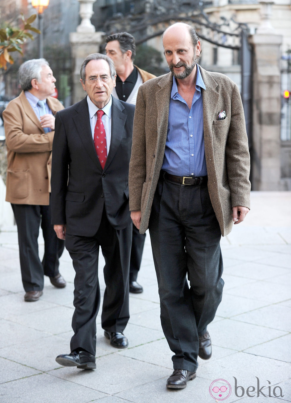 José Miguel Fernández Sastrón en el funeral de María Rosa Soutullo