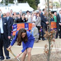 La Duquesa de Cambridge planta un árbol en el Hospicio Treehouse en Ipswich