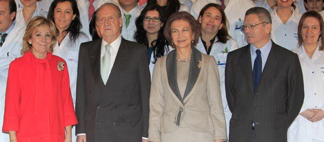Esperanza Aguirre, los Reyes y Alberto Ruiz Gallardón en Móstoles