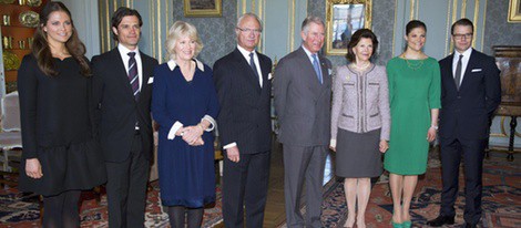 La Familia Real Sueca, el Príncipe de Gales y la Duquesa de Cornualles