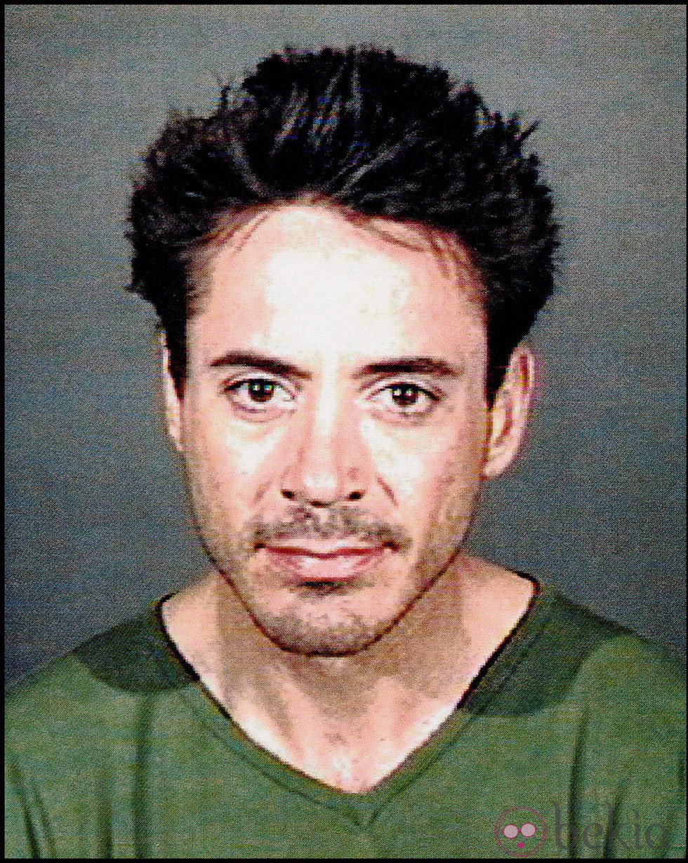 Ficha policial del actor Robert Downey Jr.