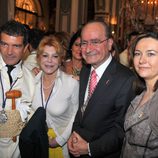 Antonio Banderas y la Baronesa Thyssen en la Semana Santa de Málaga