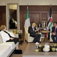 Abdalá y Rania de Jordania junto al Presidente de Italia y su esposa