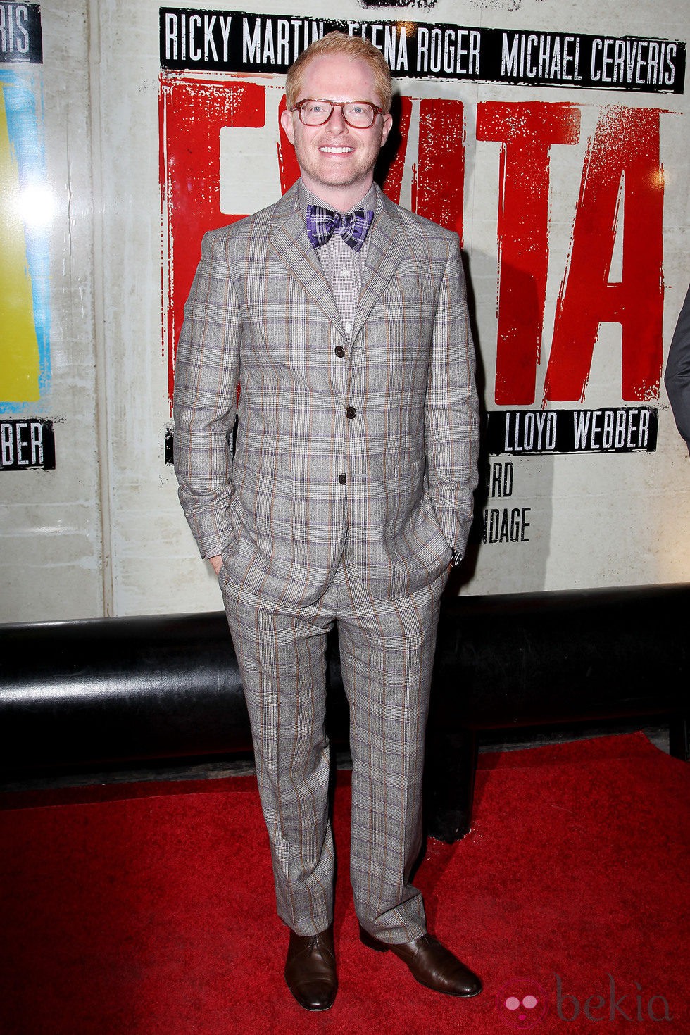 Jesse Tyler Ferguson en el estreno de 'Evita' en Nueva York