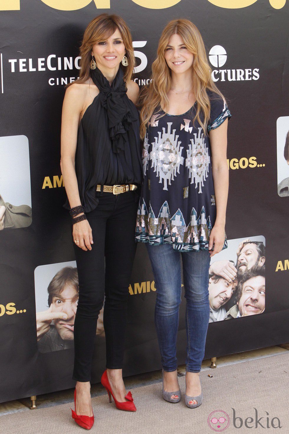 Goya Toledo y Manuela Velasco en la presentación de 'Amigos'