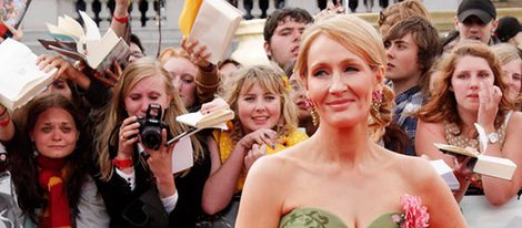 J.K. Rowling en el estreno de Harry Potter en Londres