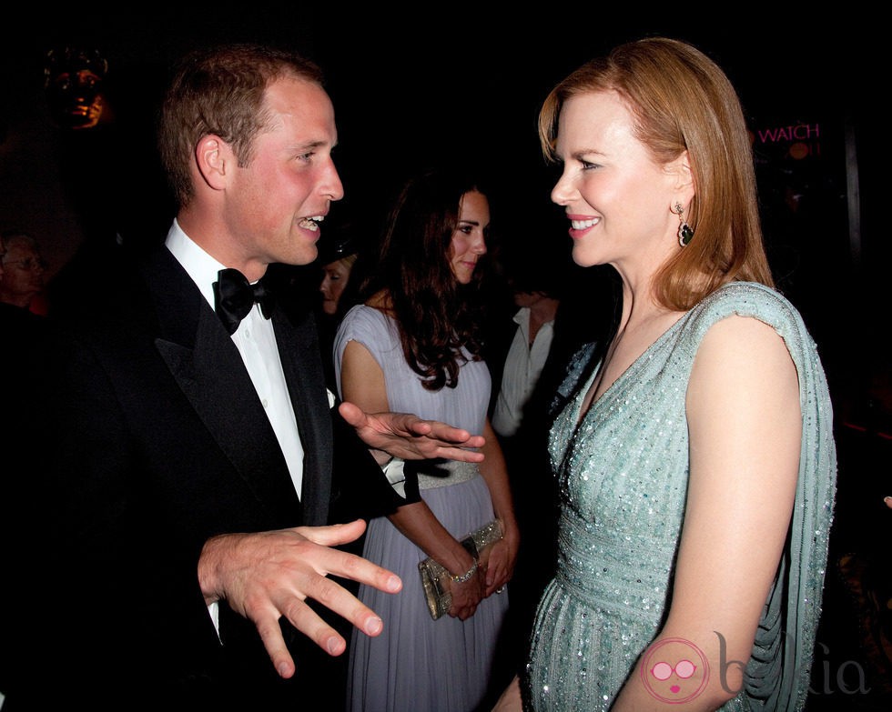El príncipe Guillermo y Nicole Kidman en los BAFTA Brits