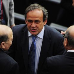 El presidente de la UEFA en la final del Mundial de Fútbol Femenino 2011