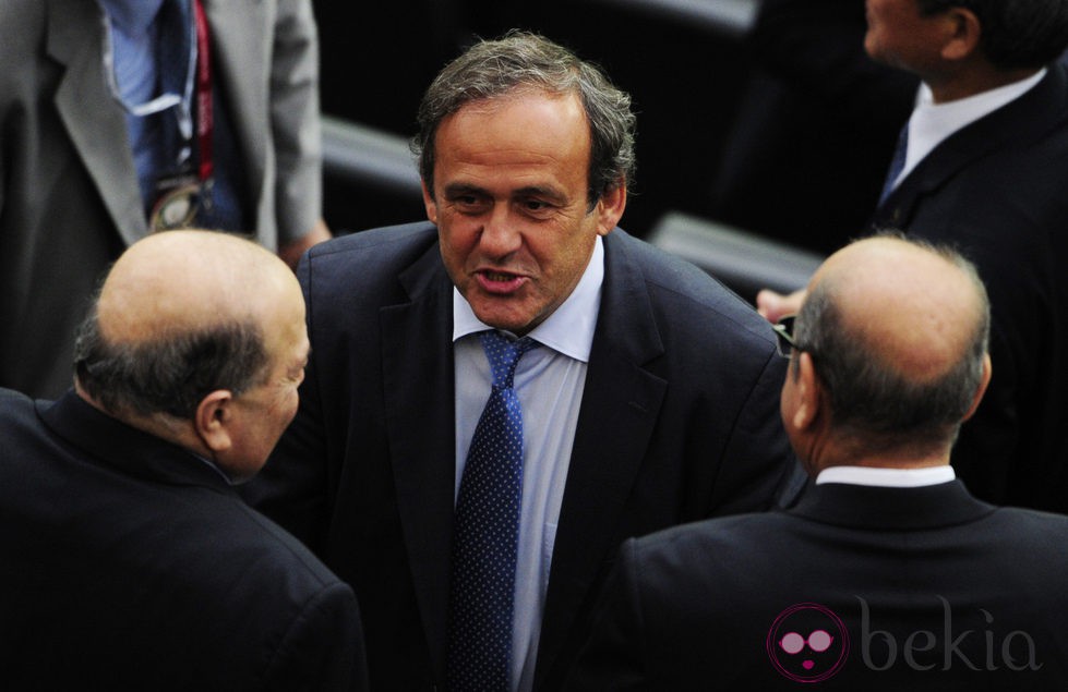 El presidente de la UEFA en la final del Mundial de Fútbol Femenino 2011