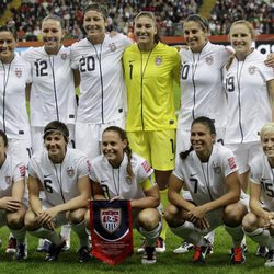 El equipo de Estados Unidos en la final del Mundial de Fútbol Femenino 2011