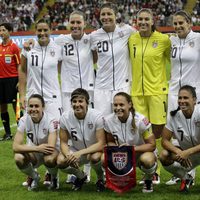 El equipo de Estados Unidos en la final del Mundial de Fútbol Femenino 2011