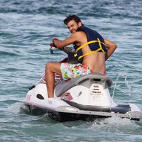 Gerard Piqué en una moto acuática en Miami