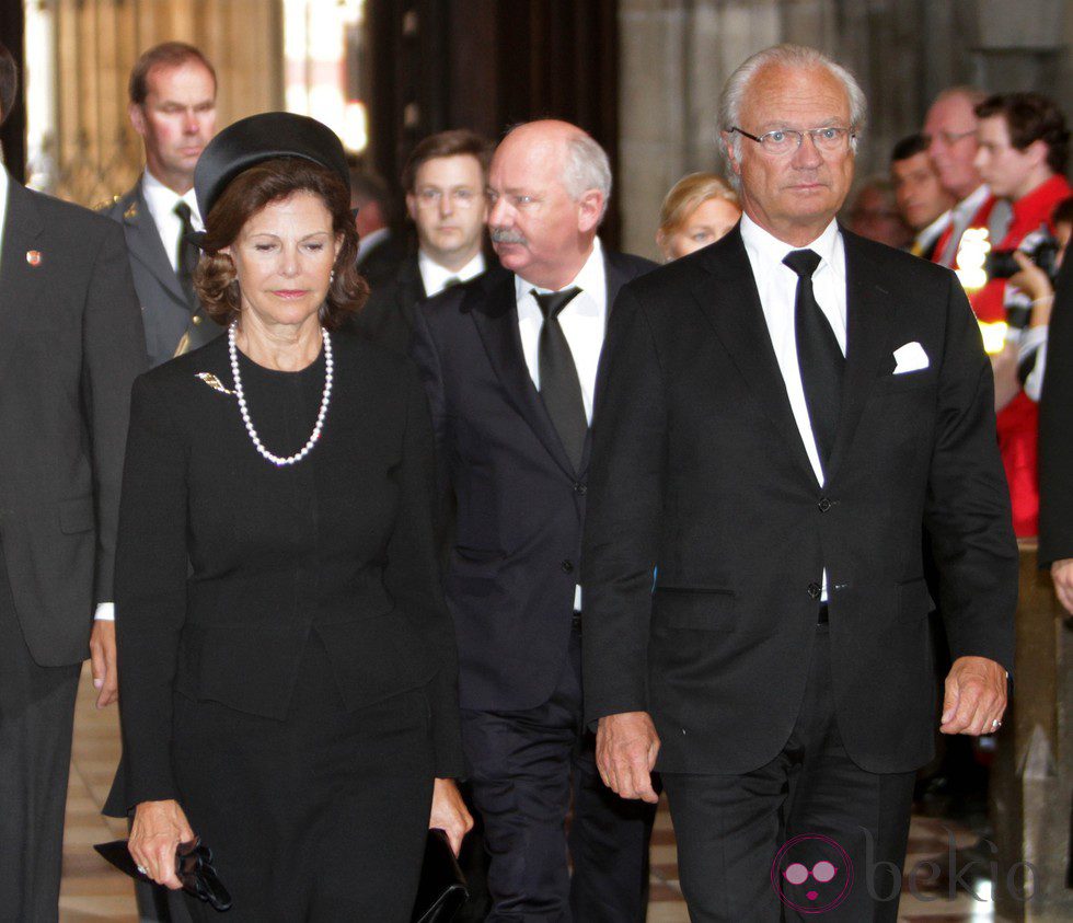Los Reyes de Suecia en el funeral de Otto de Habsburgo