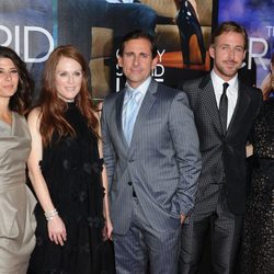 Marisa Tomei, Julianne Moore, Steve Carell, Ryan Gosling y Emma Stone en el estreno de 'Crazy, Stupid, Love'