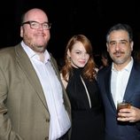 Emma Stone junto a Glenn Ficarra y John Requa en el estreno de 'Crazy, Stupid, Love'