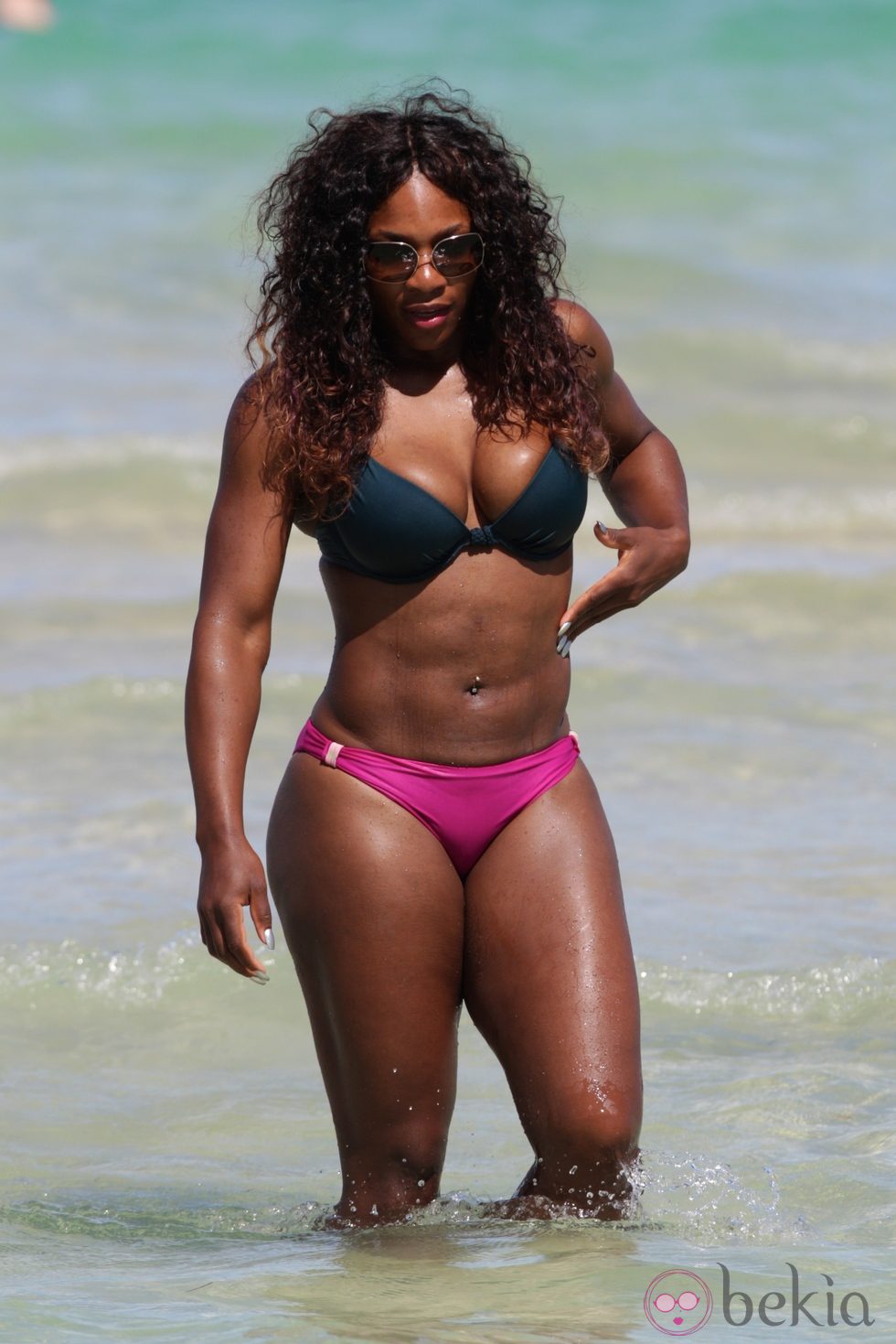 Serena Williams en bikini en la playa