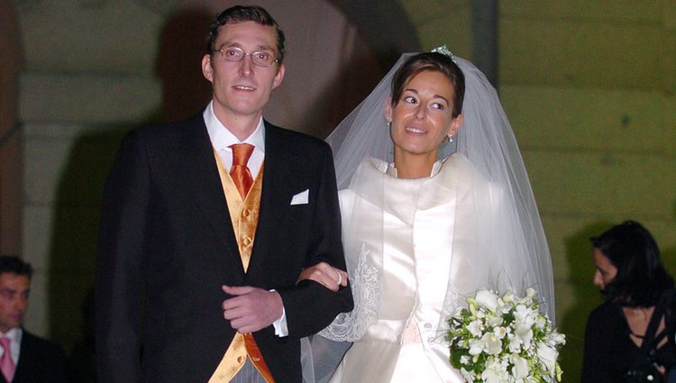Fernando Gómez-Acebo y Mónica Martín Luque el día de su boda