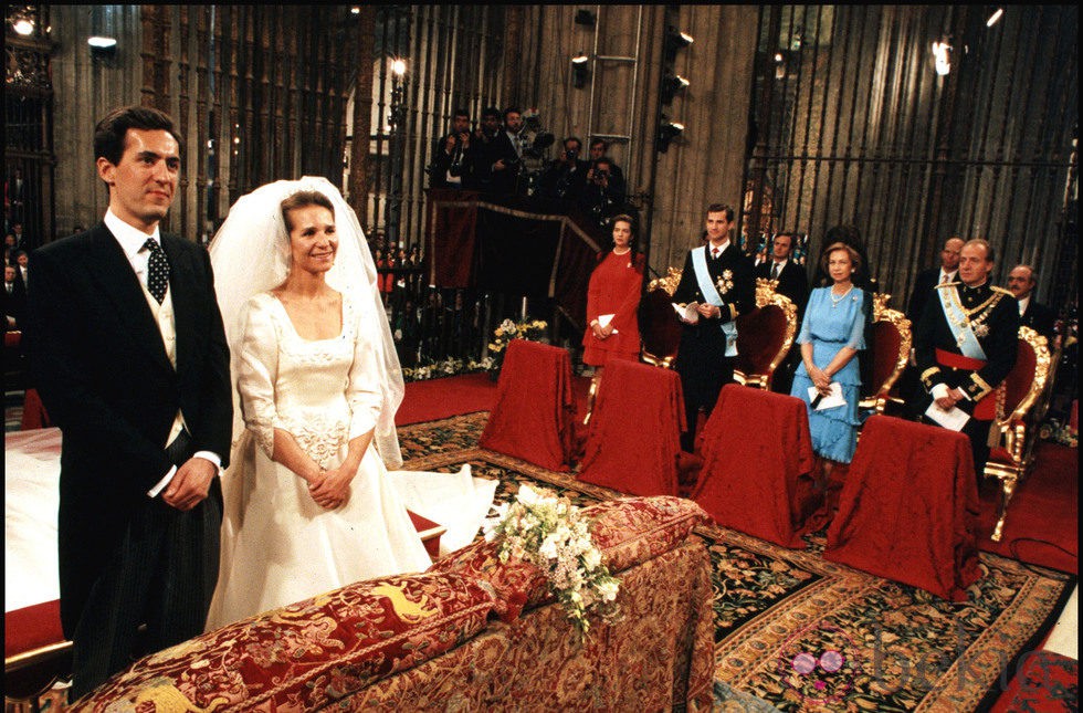 La Infanta Elena y Don Jaime de Marichalar el día de su boda