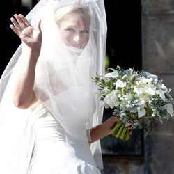 Zara Phillips vestida de novia
