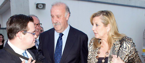 Vicente del Bosque y Trinidad López en la Cena Anual del Club de Empresarios Stela